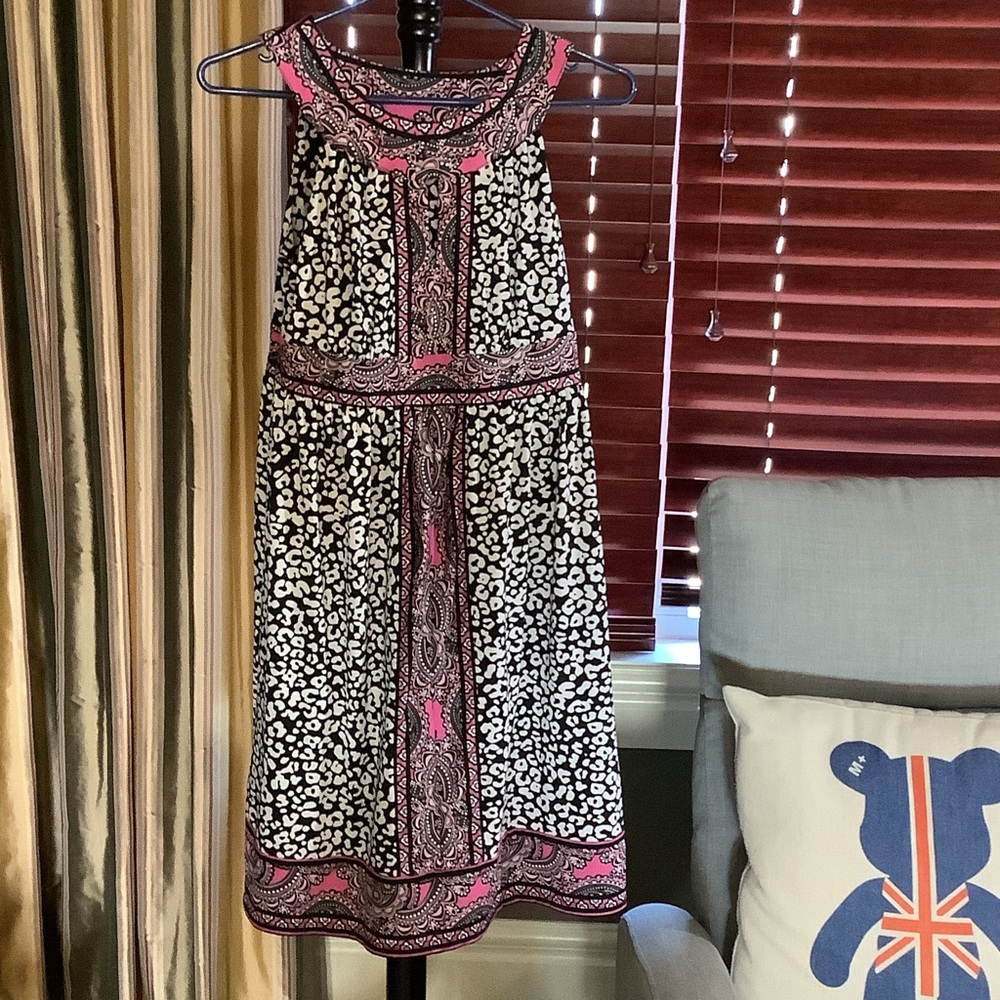 INC International Concepts Black and Pink Mini Dress